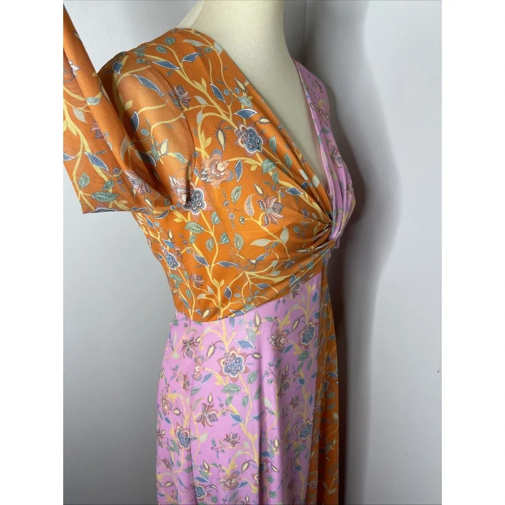 Rachel Antonoff Olivia Mesh Midi Dress Original Powder Room Floral Size‎ 8 - Picture 5 of 8